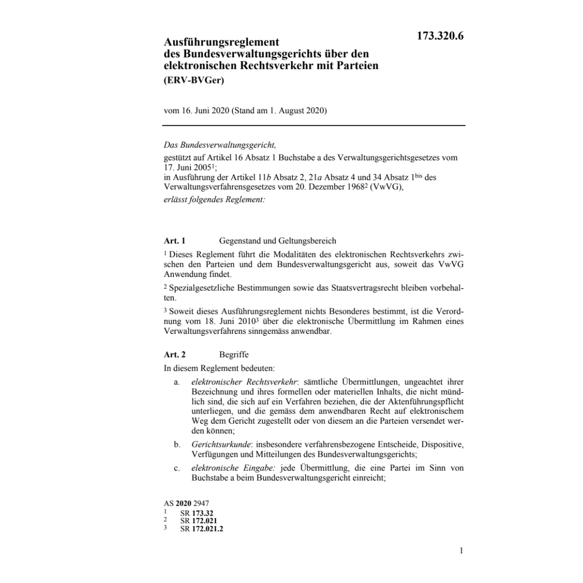 Ausführungsr. 16.6.2020 BVGer