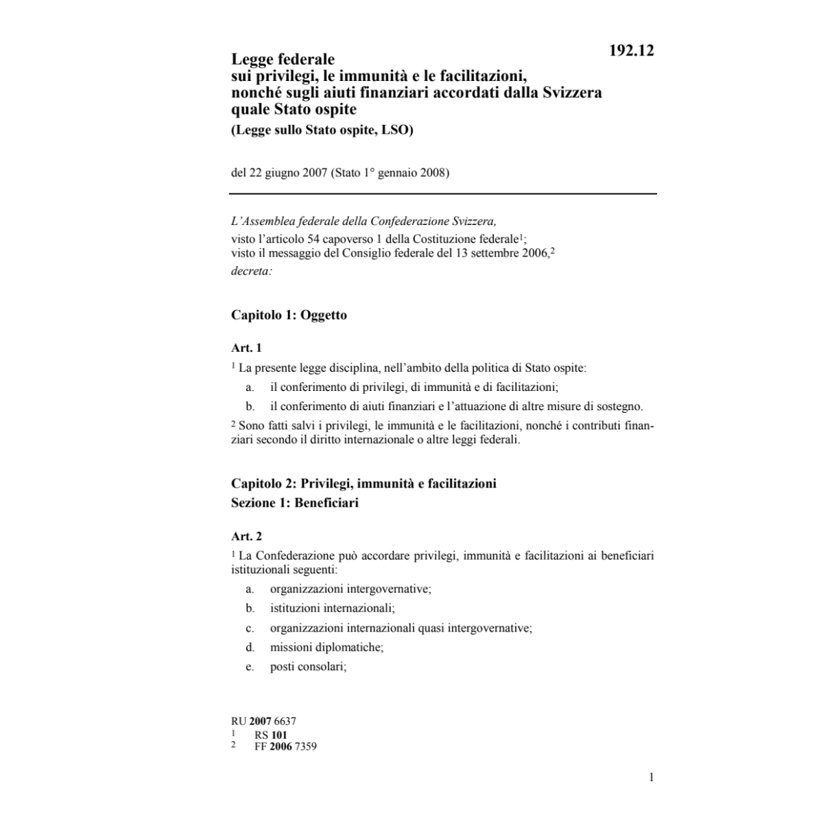 Legge sullo Stato ospite, LSO