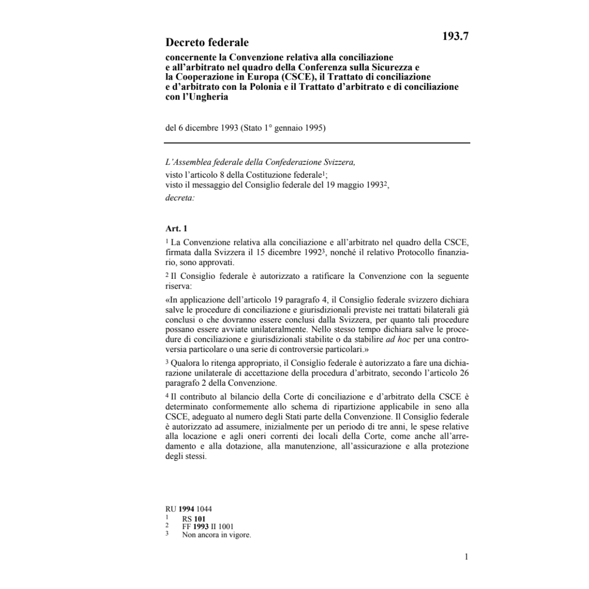 DF Conciliazione e arbitrato della CSCE