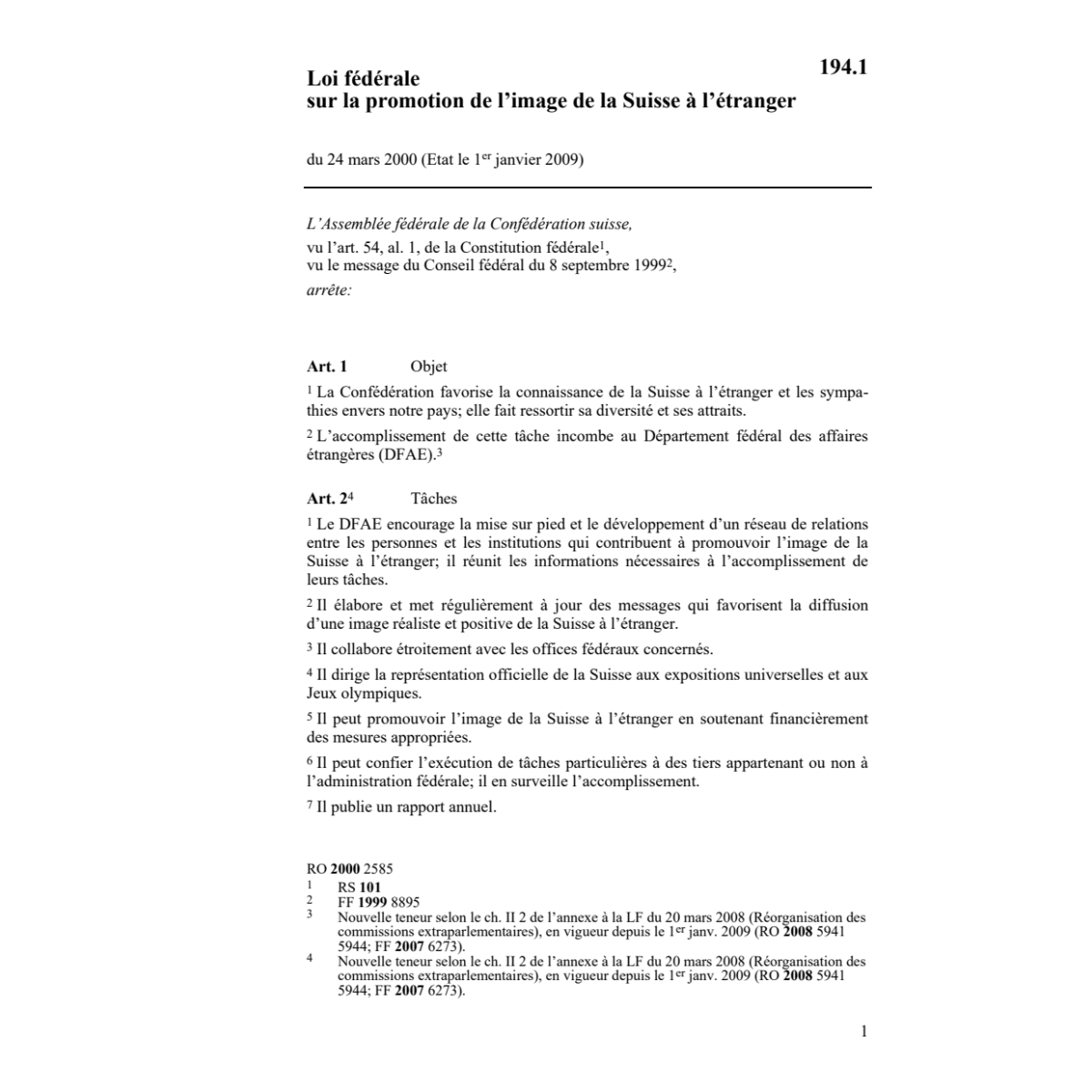 LF promotion l'image Suisse à l'étranger