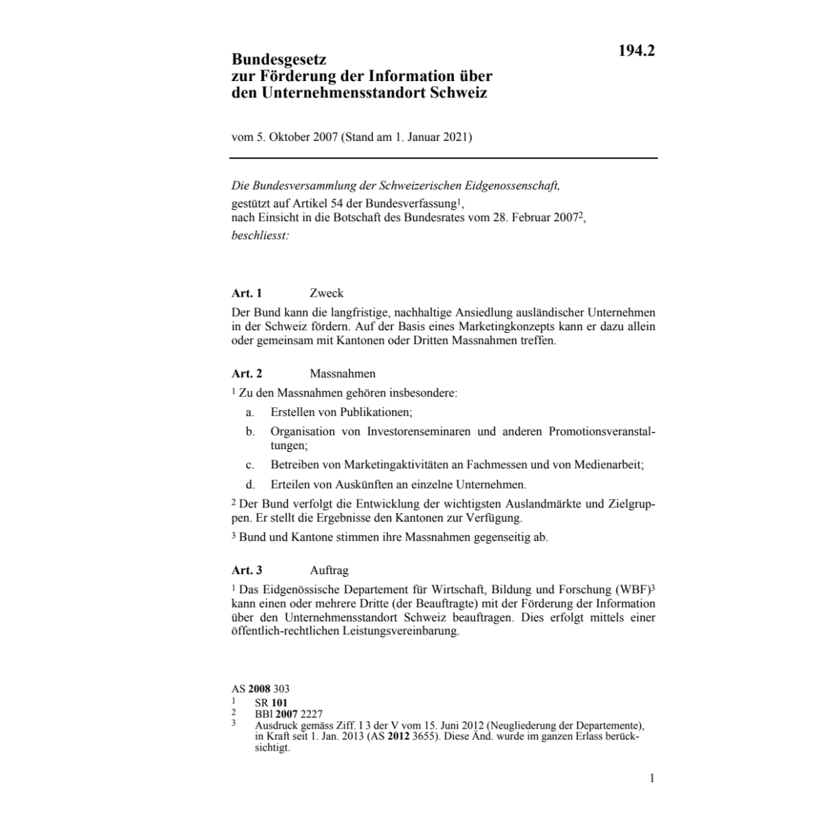 BG Unternehmensstandort Schweiz