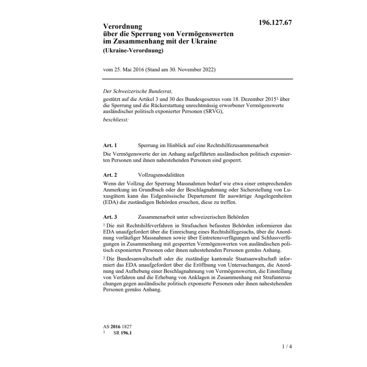V 25.5.16, Ukraine-Verordnung