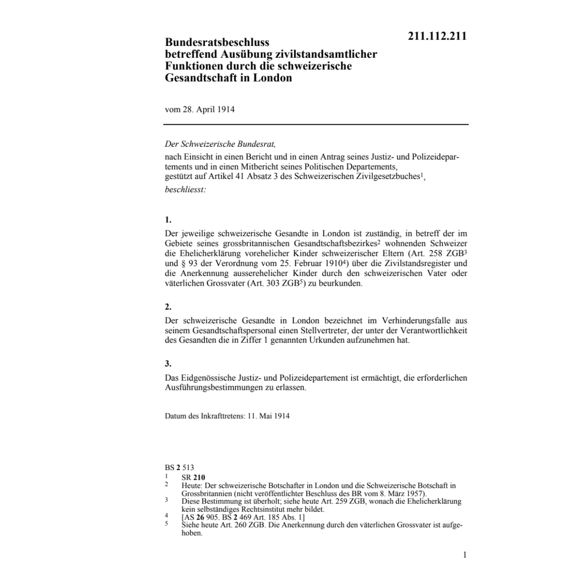 BRB Zivilstandsamtliche Funktion