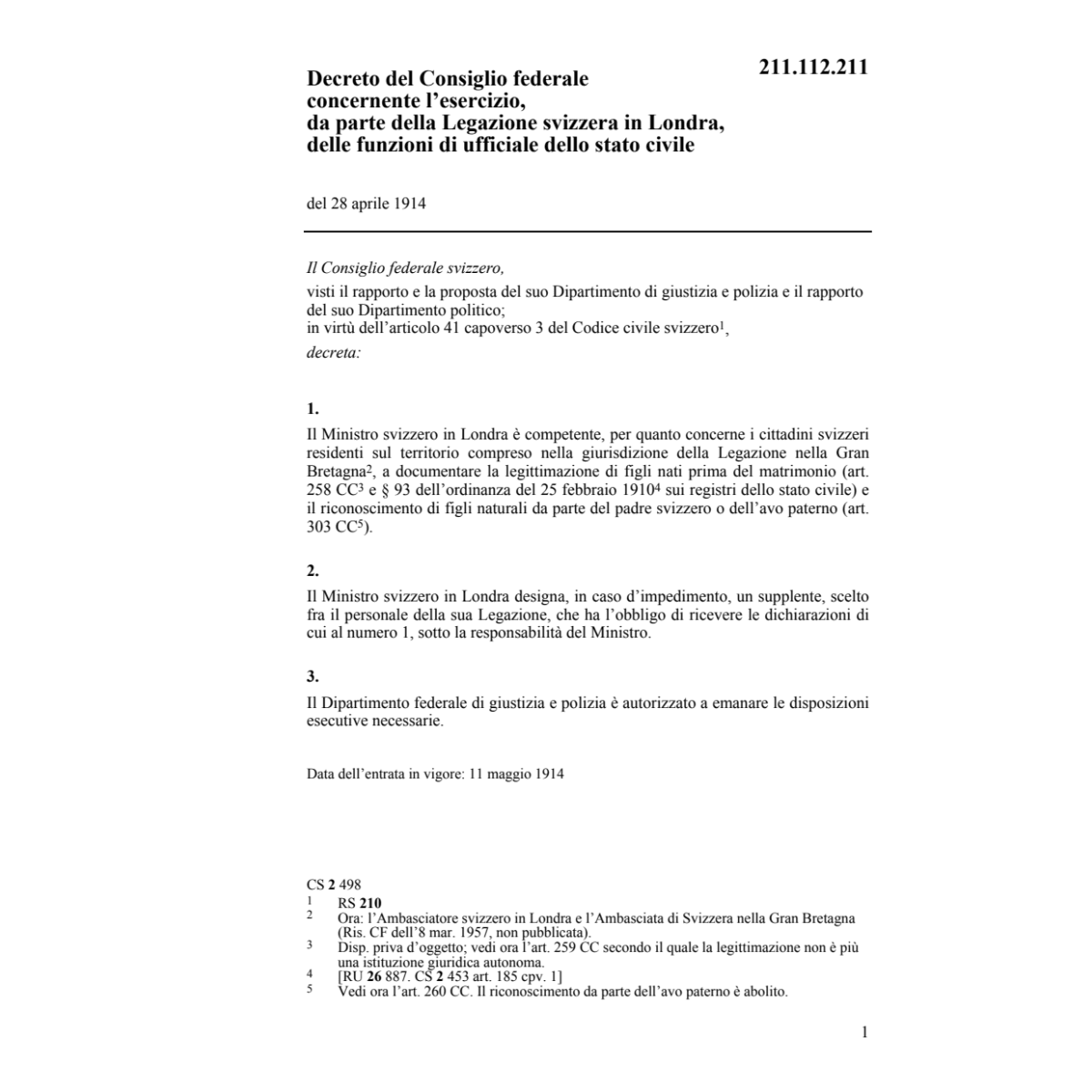 DCF funzioni di ufficiale stato civile