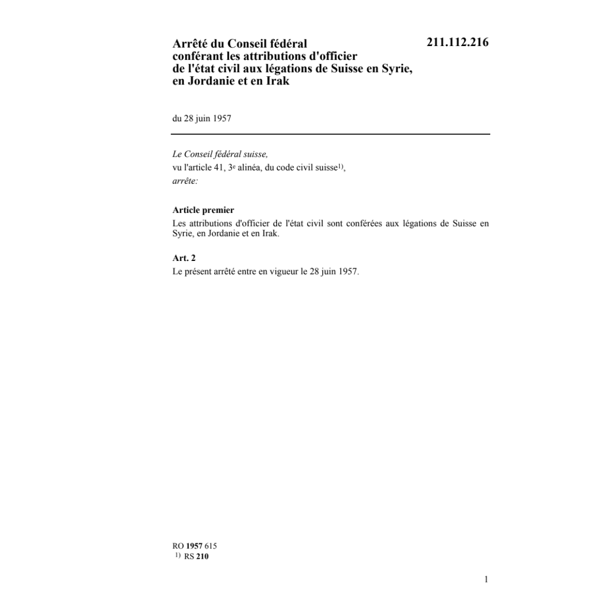 ACF officier de l'état civil