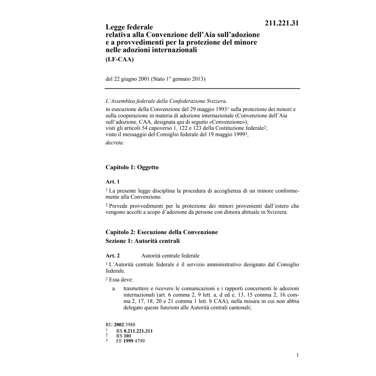 LF adozione provvedimenti prot. LF-CAA