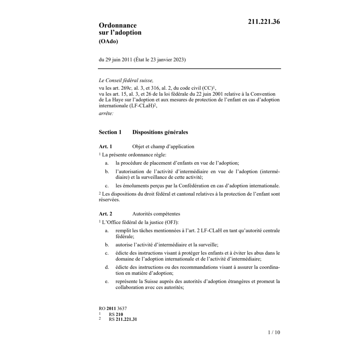 O intermédiaire en vue de l'adoption