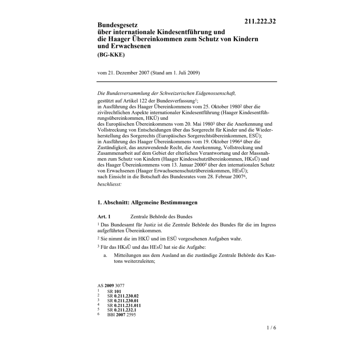 BG Kindesentführung BG-KKE