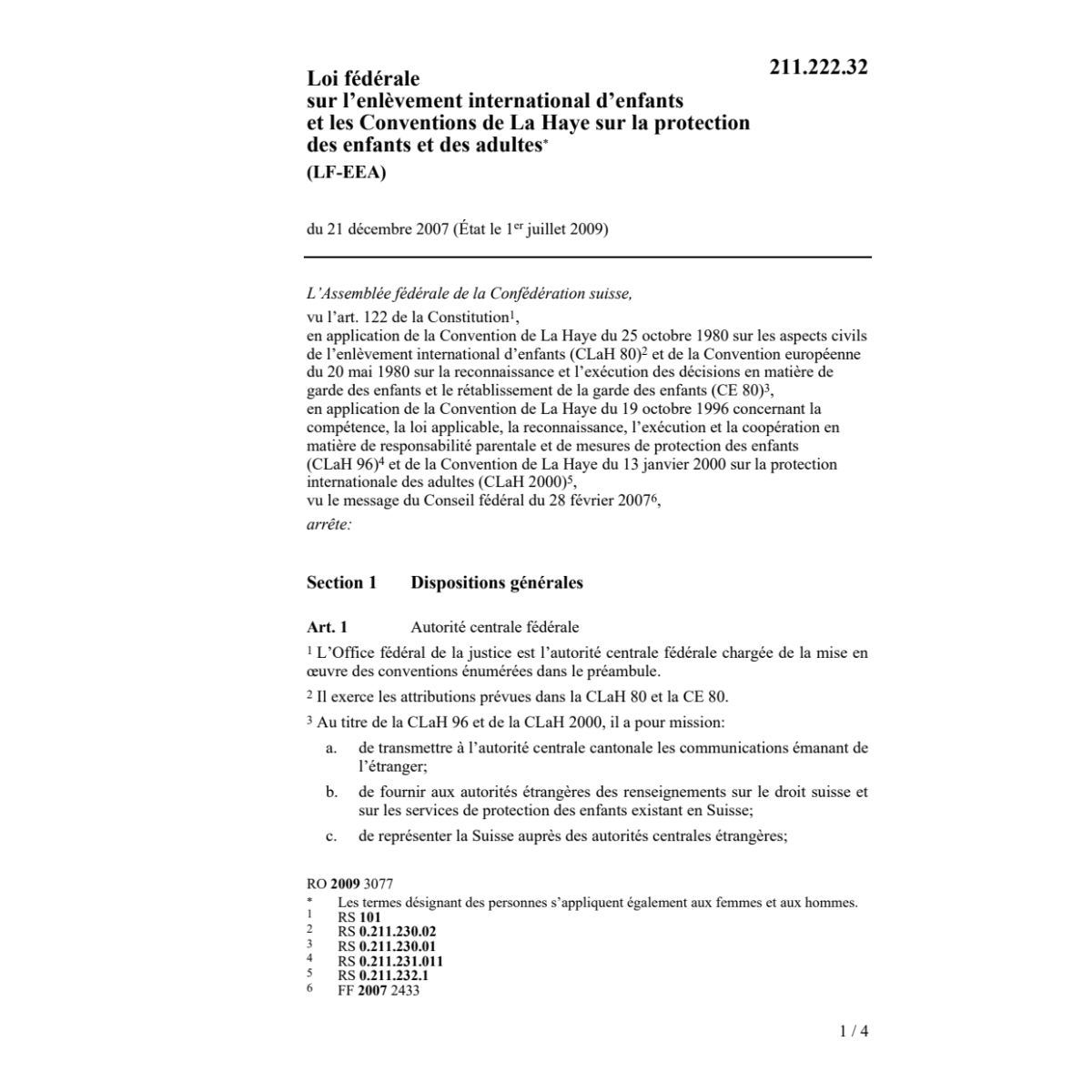 LF enlèvement enfants LF-EEA