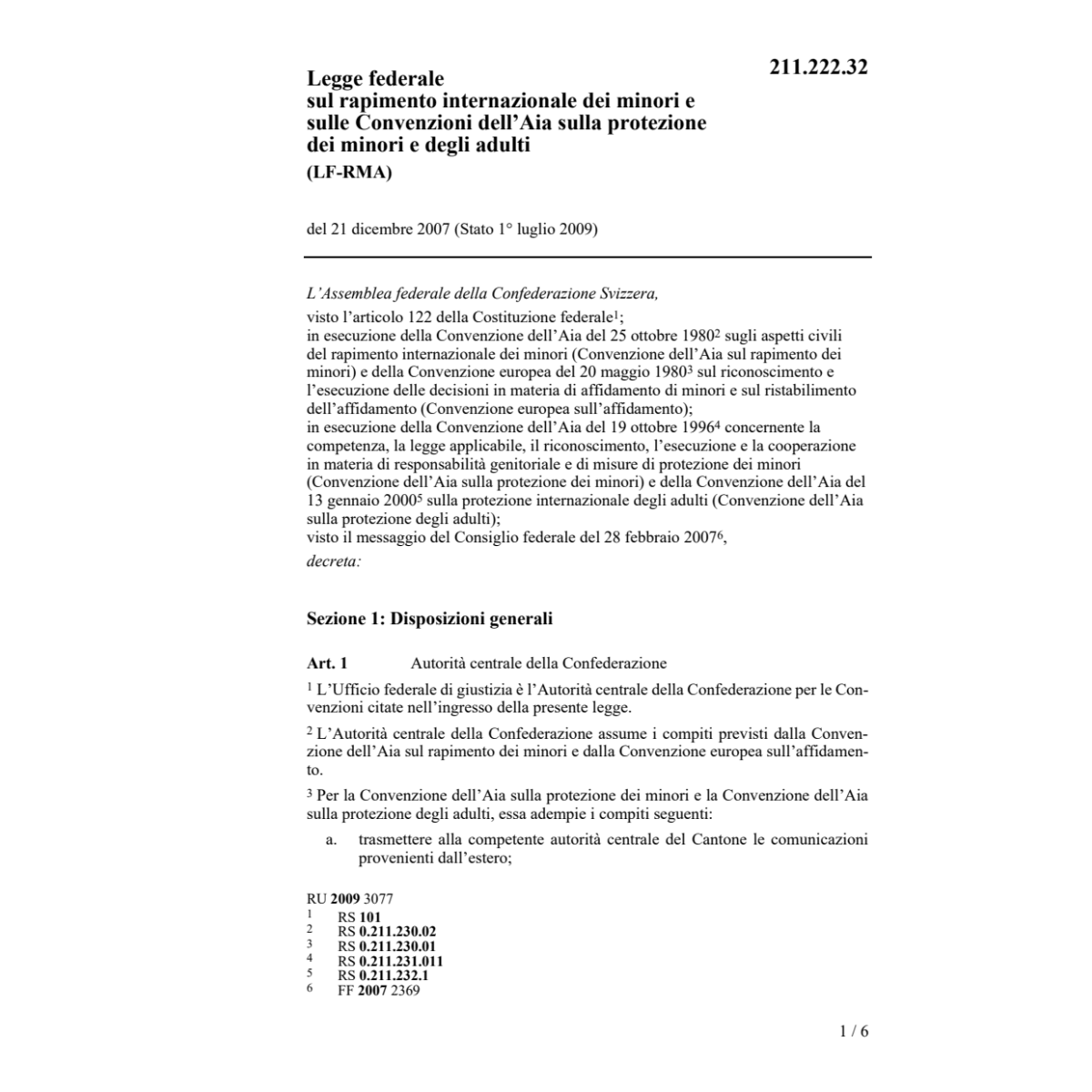 LF minori adulti LF-RMA