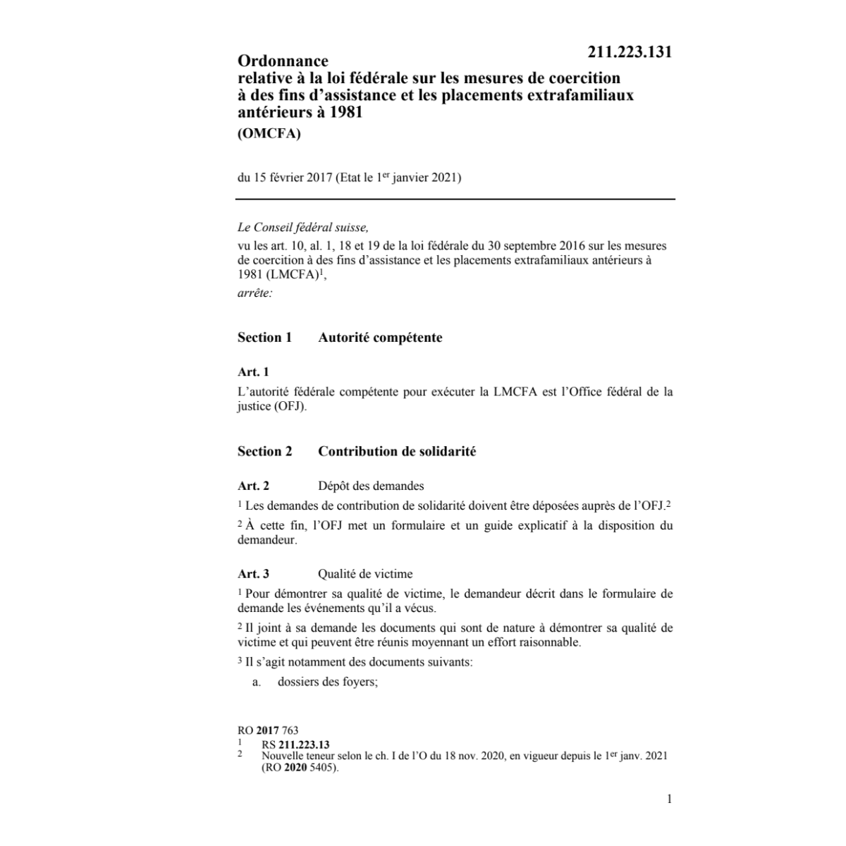 O à la LF coer. fin. as. pla. ex. OMCFA