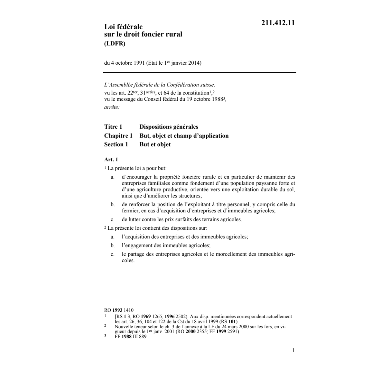 LF droit foncier rural, LDFR