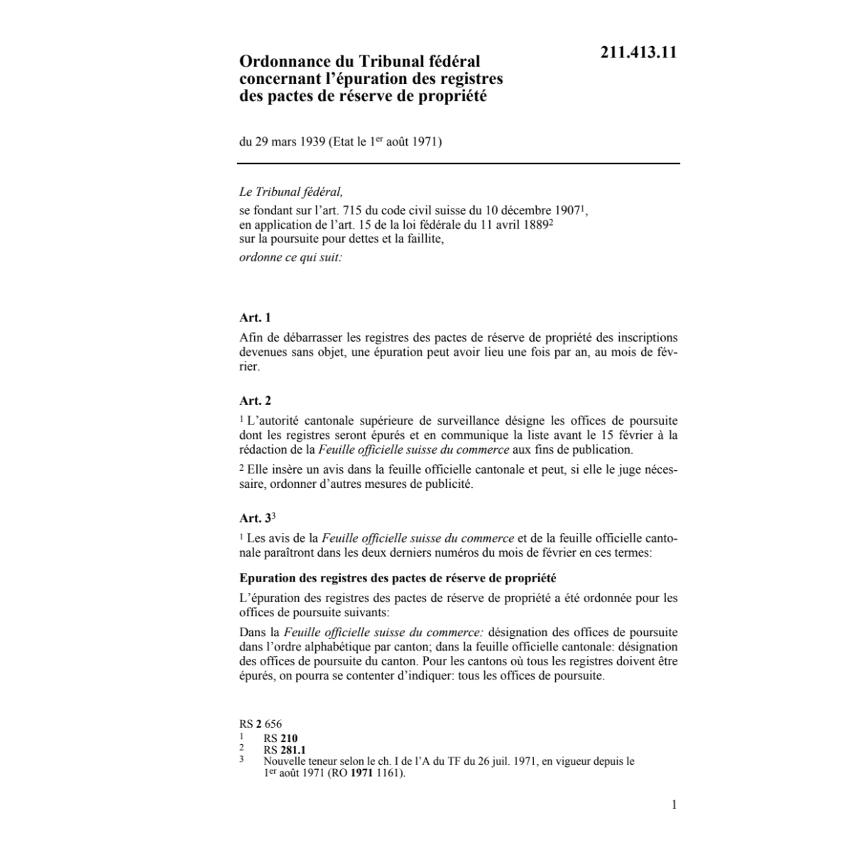 O registres des pactes de réserve