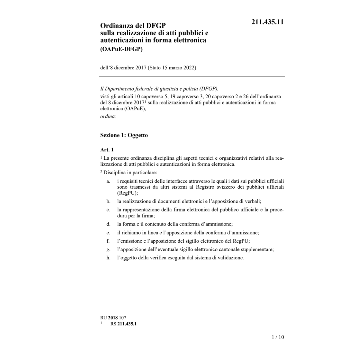 O DFGP 8.12.17 realizzaz. pub autent ele