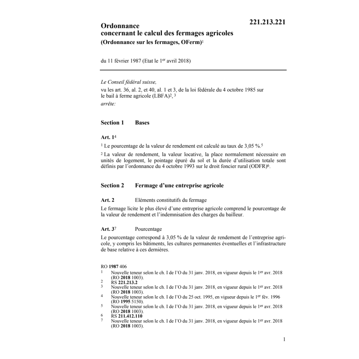 O calcul des fermages agricoles