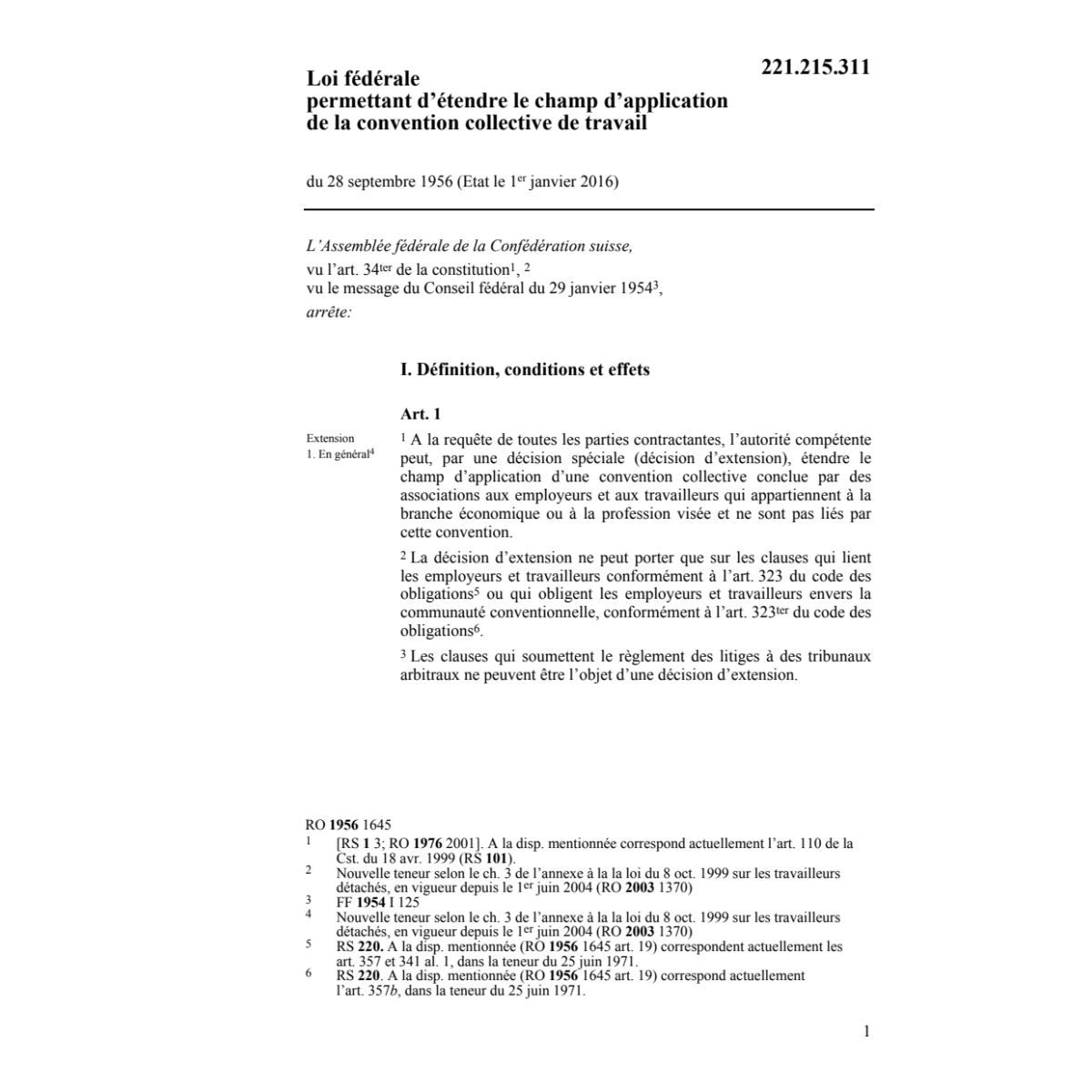 LF convention collective travail, LECCT