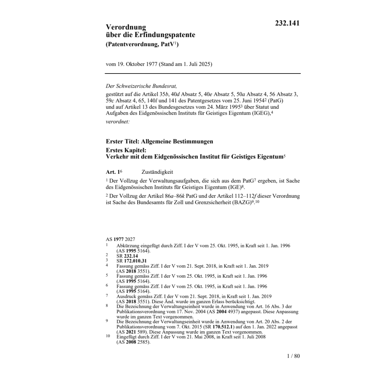 V Erfindungspatente, PatV