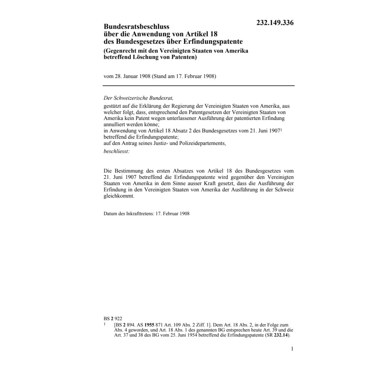 BRB Erfindungspatente