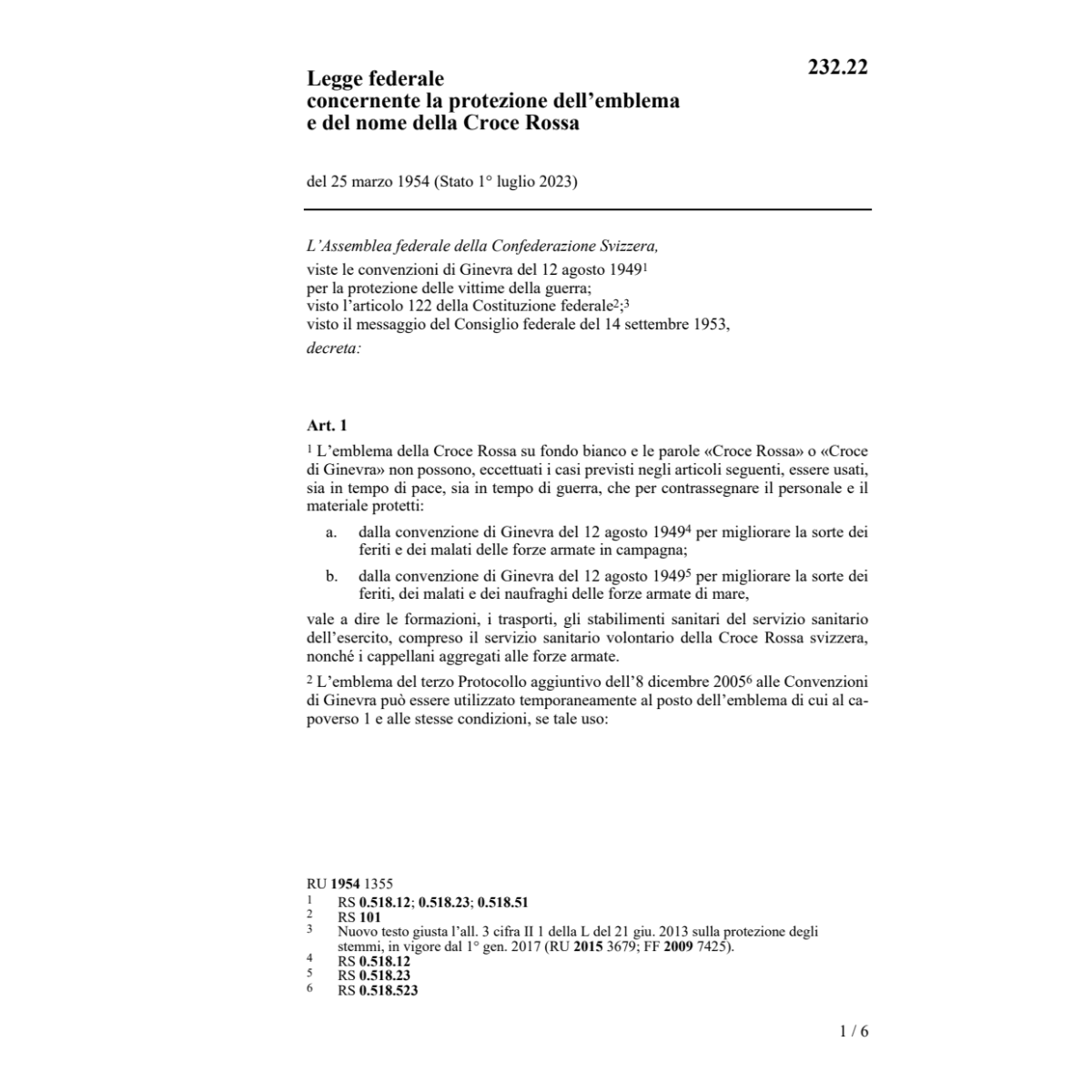 LF protezione emblema nome Croce Rossa