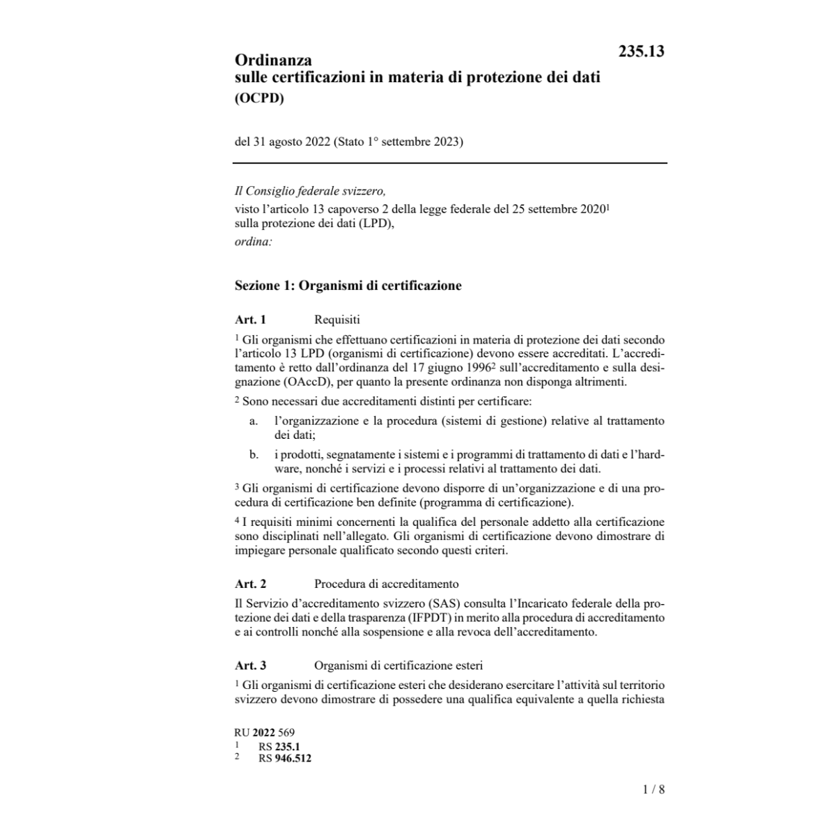 O certificazioni protezione dati OCPD