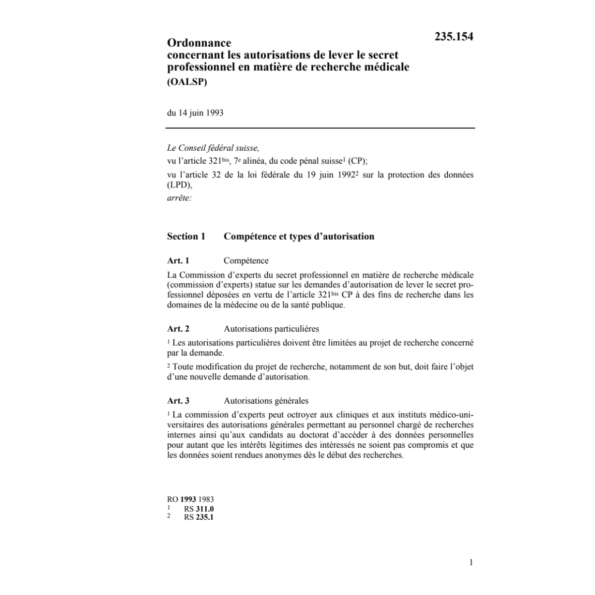 O lever secret professionnel, OALSP