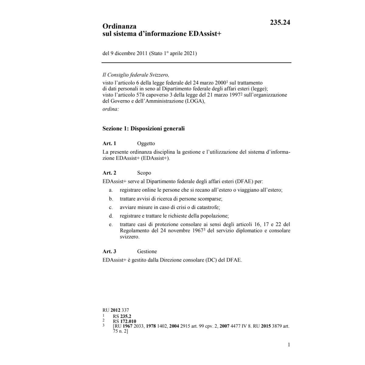 O sistema d'informazione EDAssist+