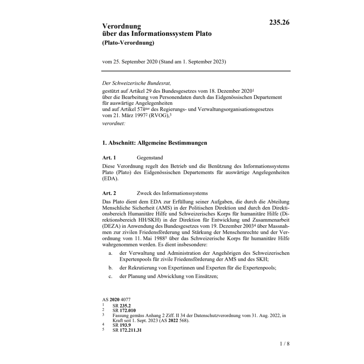 V Informationssystem Plato