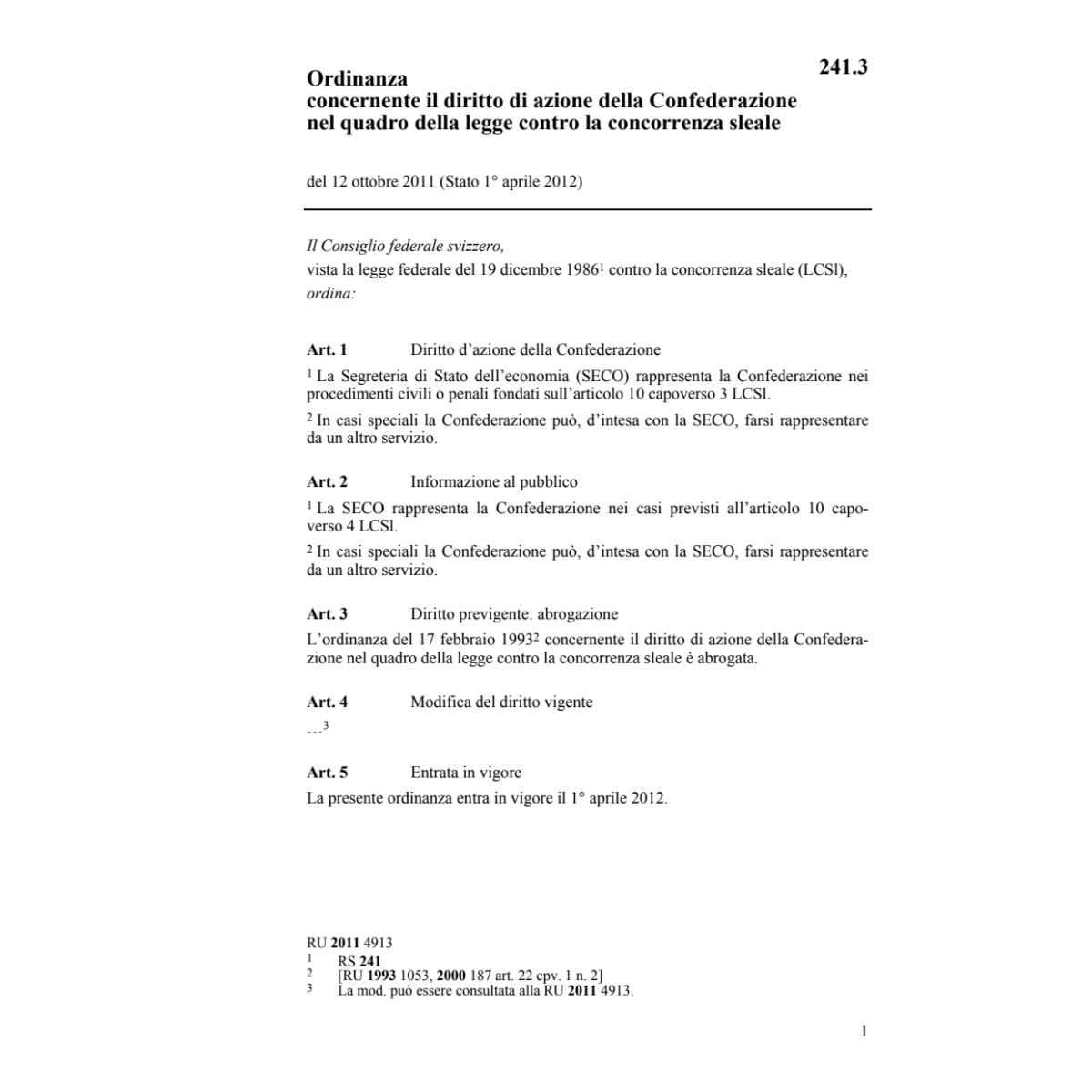O diritto di azione concorrenza sleale