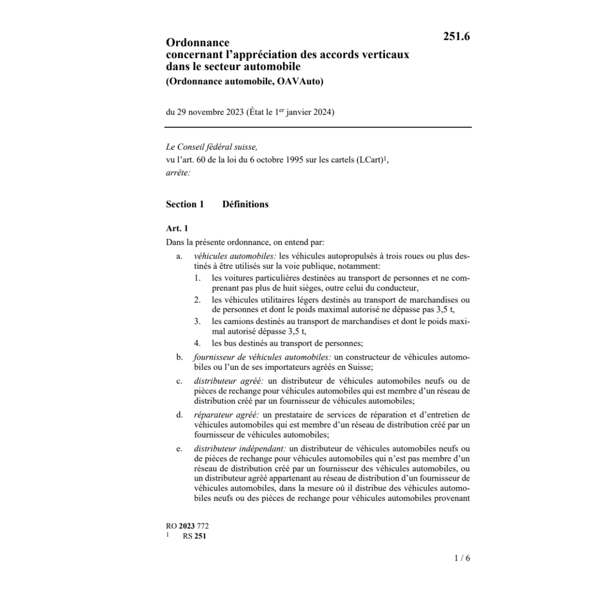 O 29.11.23 accords verticaux automobile