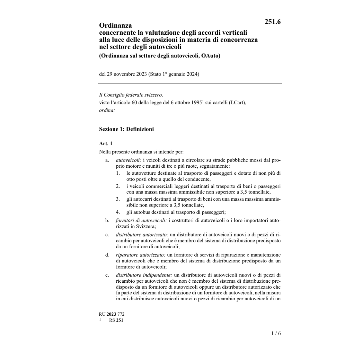 O 29.11.23 accordi verticali autoveicoli
