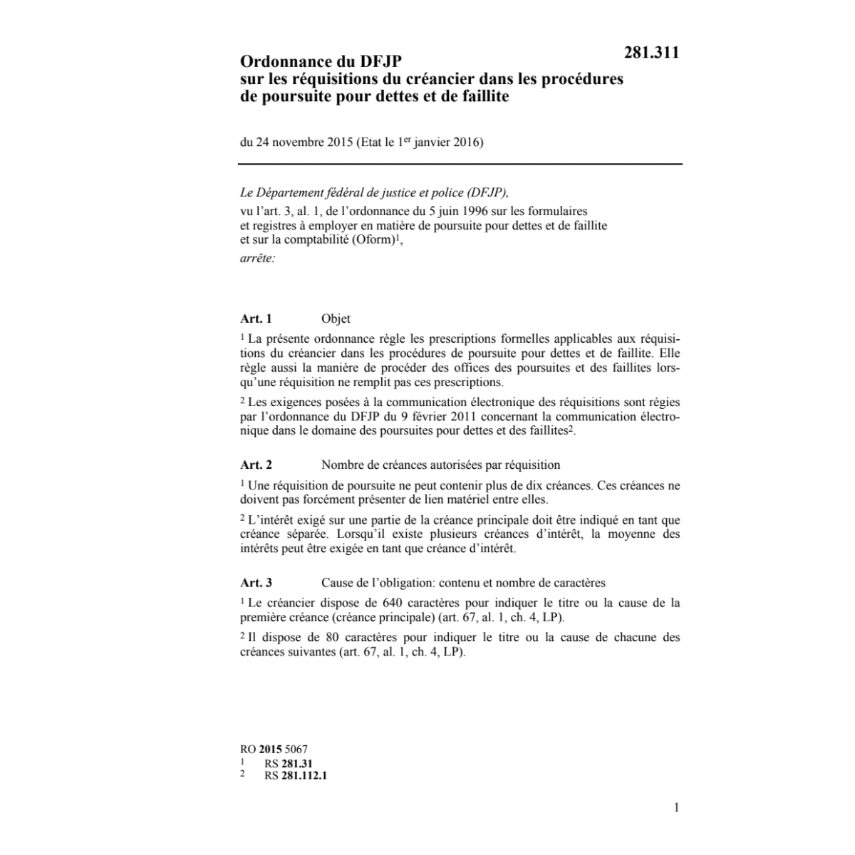 O réquisitions dettes et de faillite