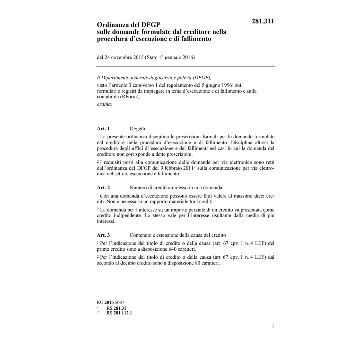 O creditore d'esecuzione fallimento