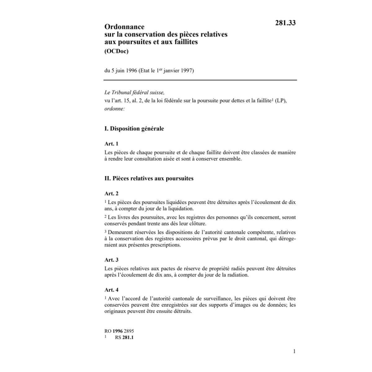 O conservation pièces poursuite faillite