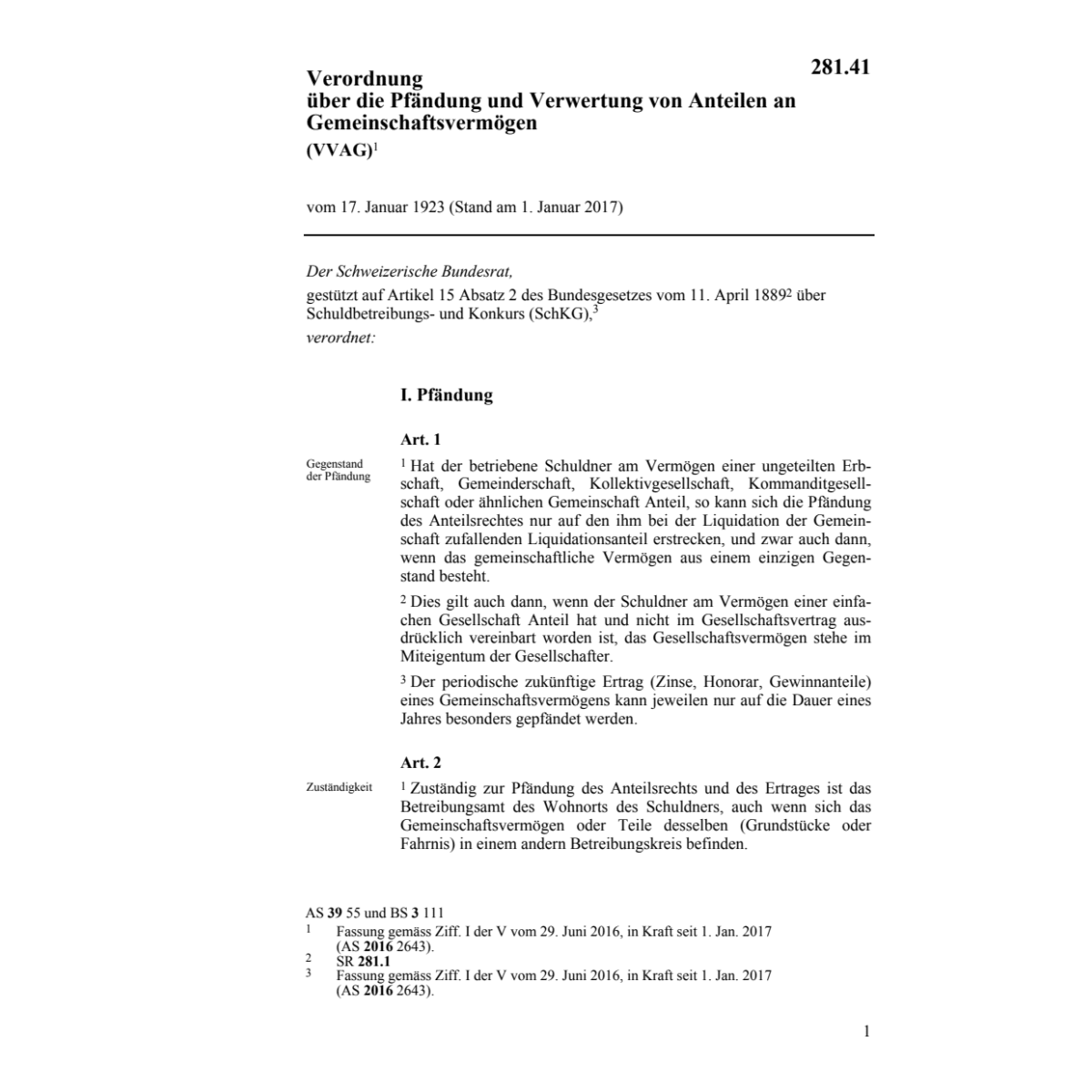 V Gemeinschaftsvermögen, VVAG