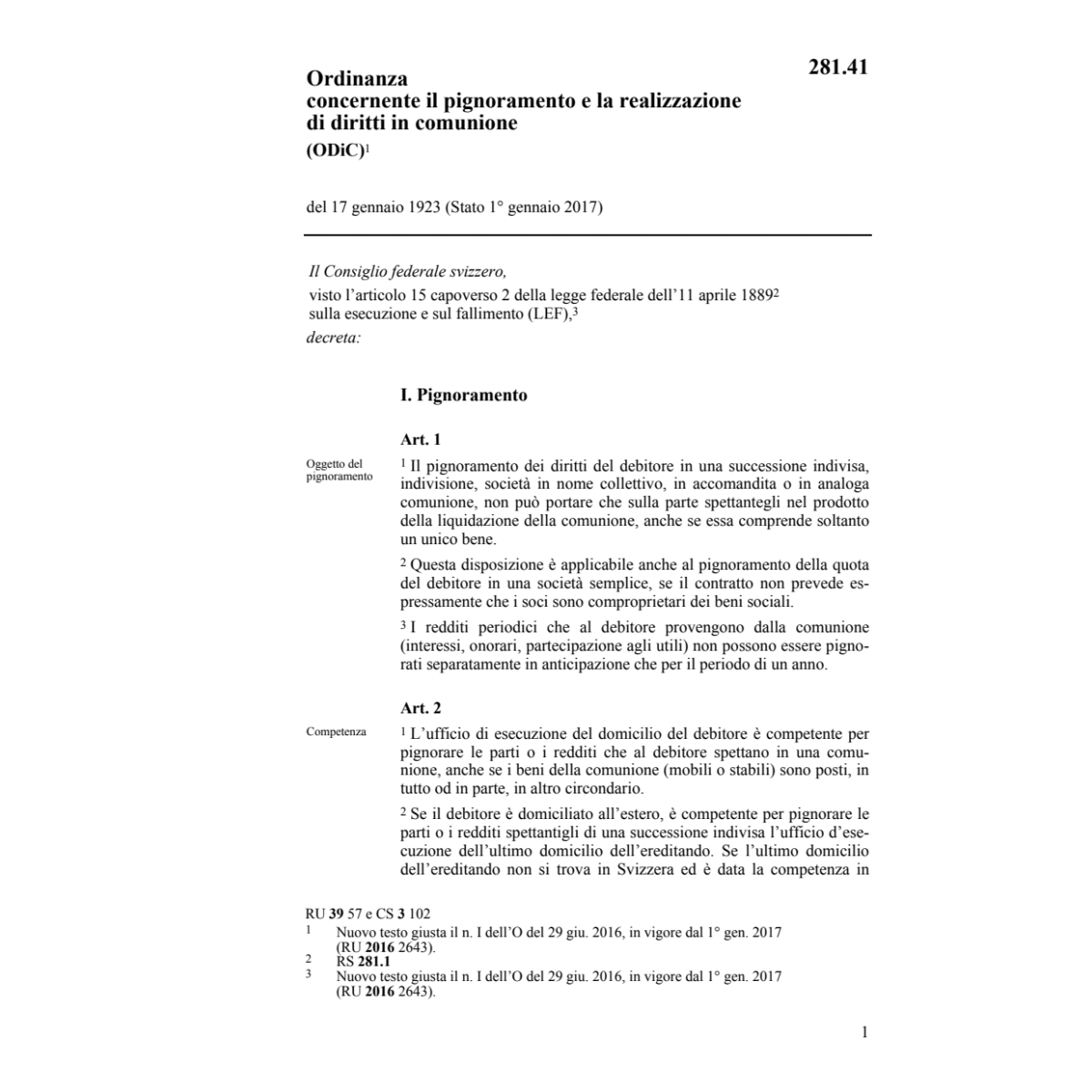 R diritti in comunione, RDC