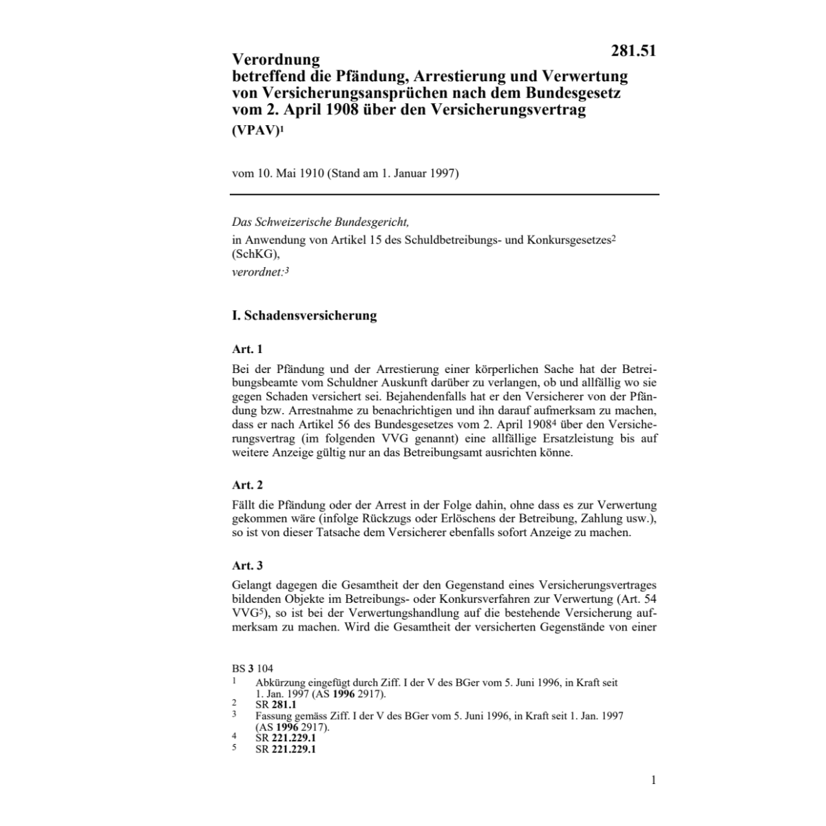 V Versicherungsansprüche