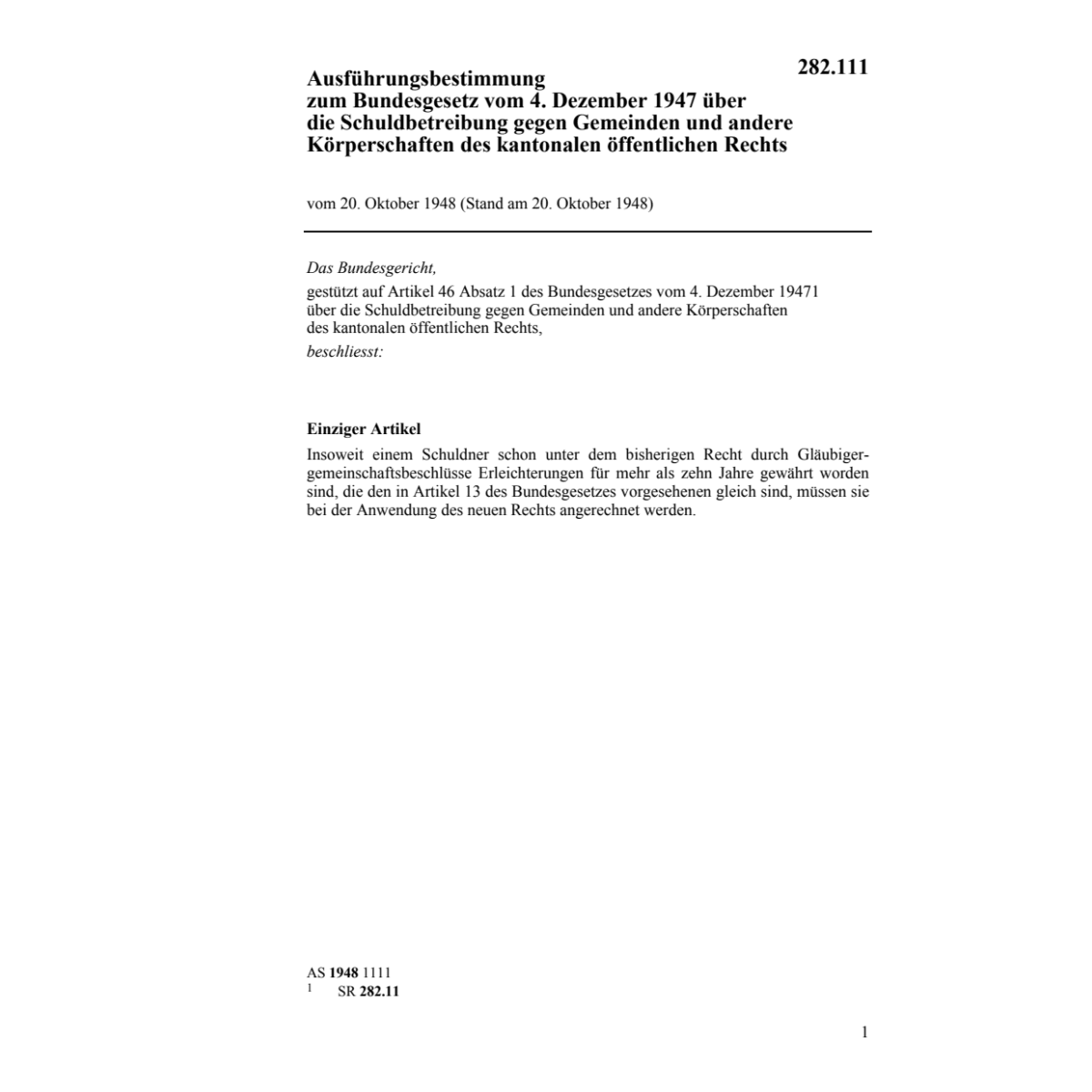BG Schuldbetreibung gegen Gemeinden