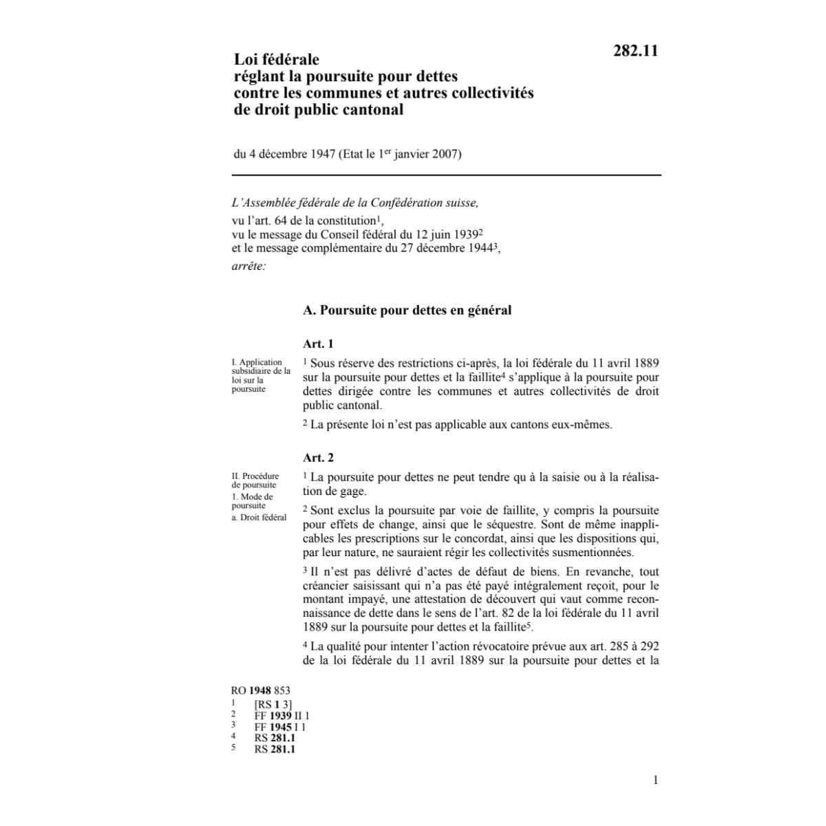 LF poursuite dettes contre les communes