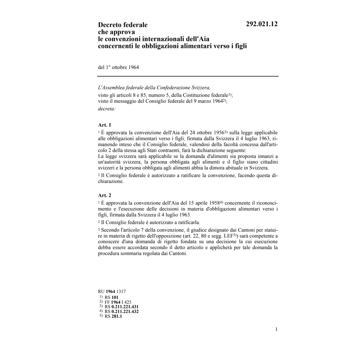 DF alimentari verso i figli