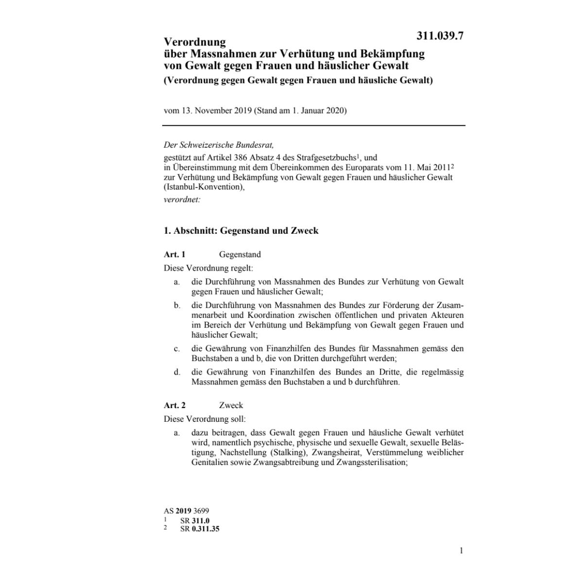 V 13.11.19 Bekämpfung Gewalt geg. Frauen