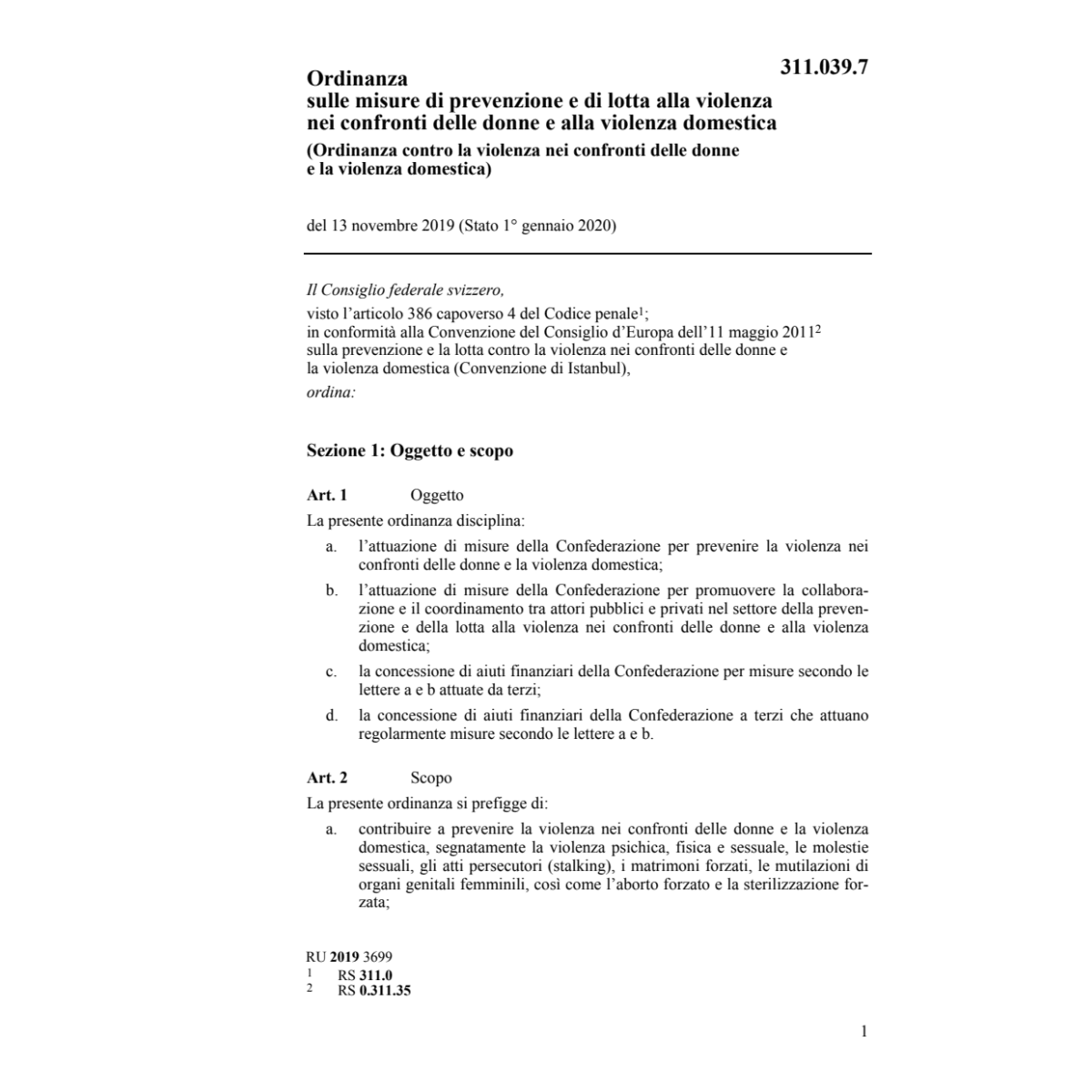O 13.11.19 violenza nei confronti donne
