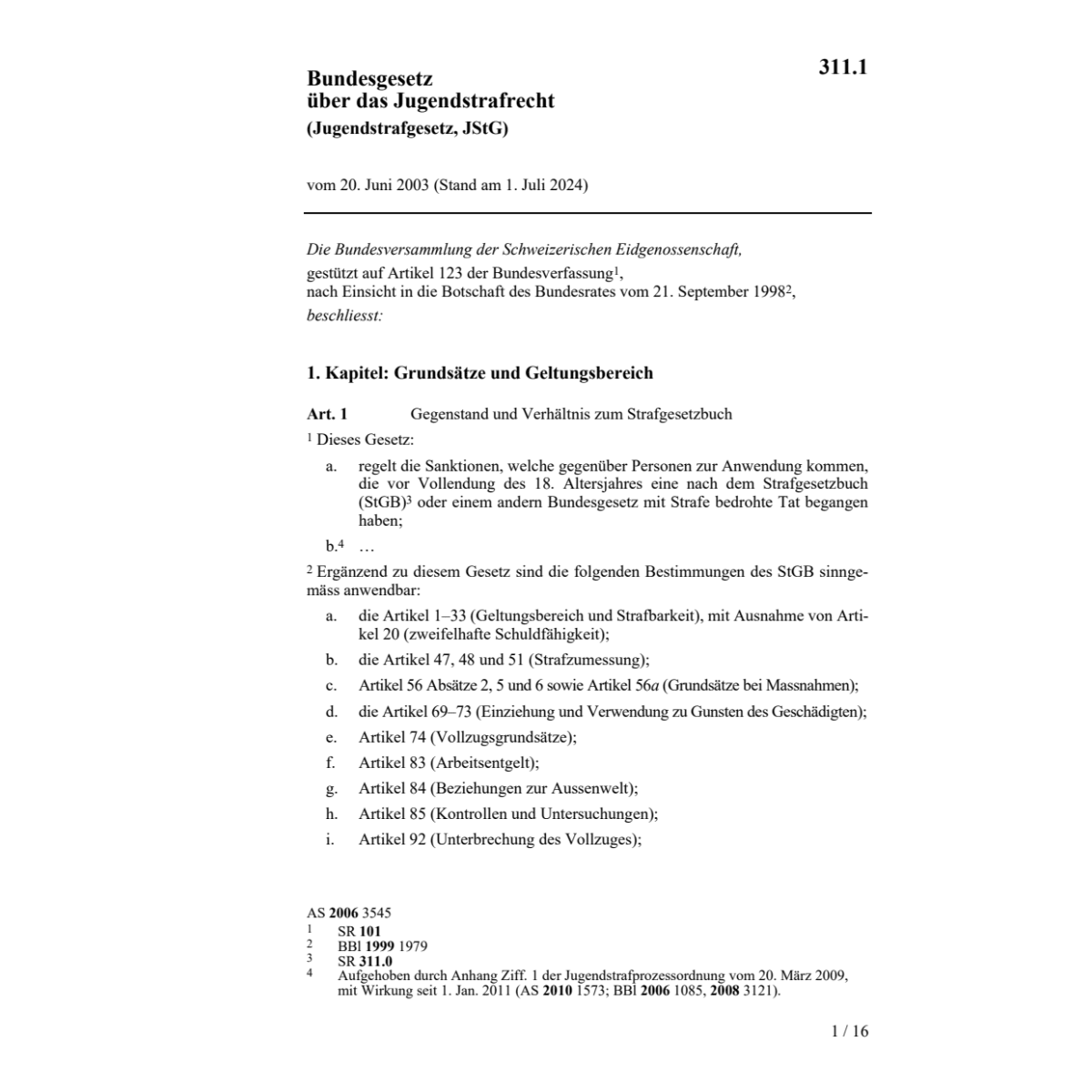 Jugendstrafgesetz, JStG