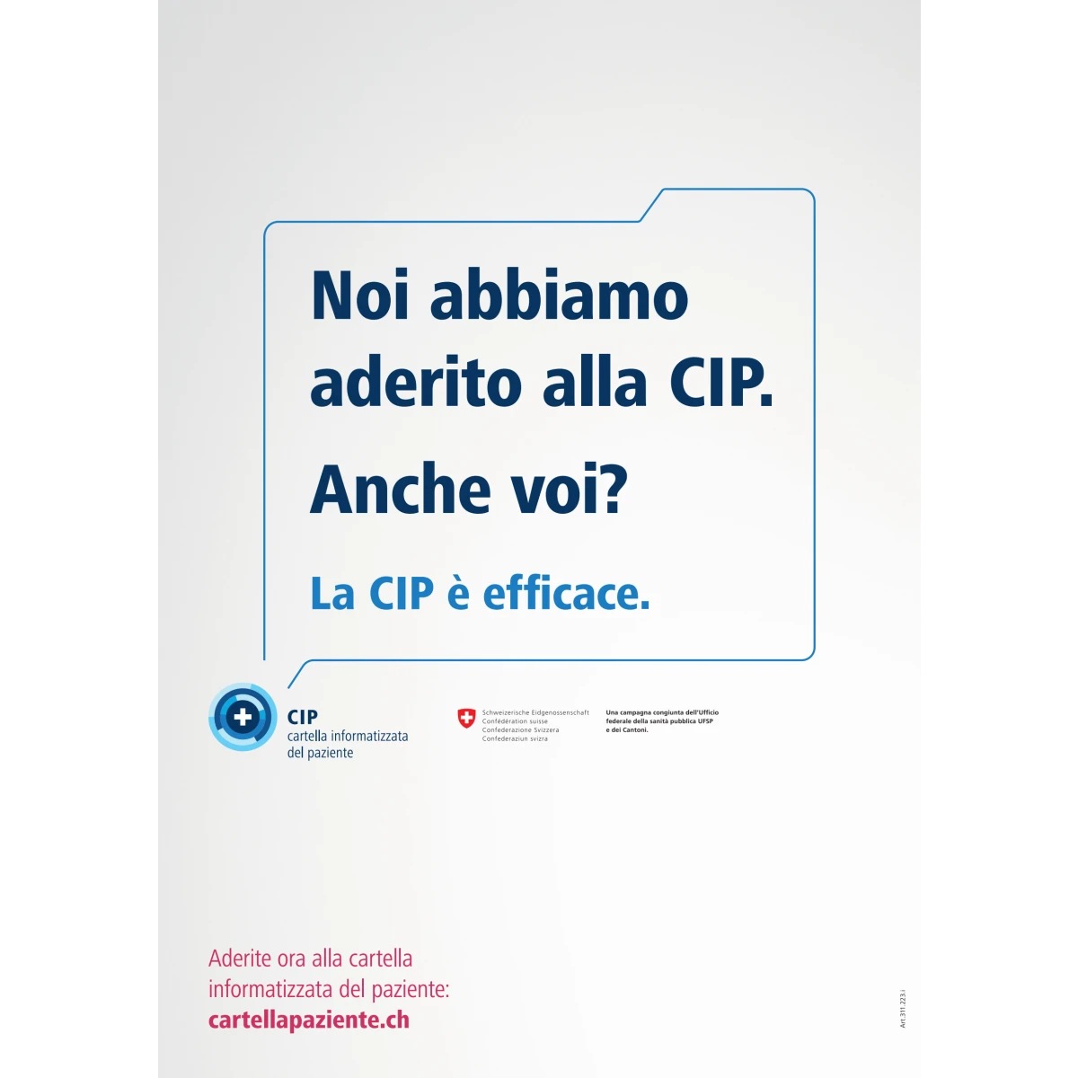 Manifesto «La CIP è efficace.» A3