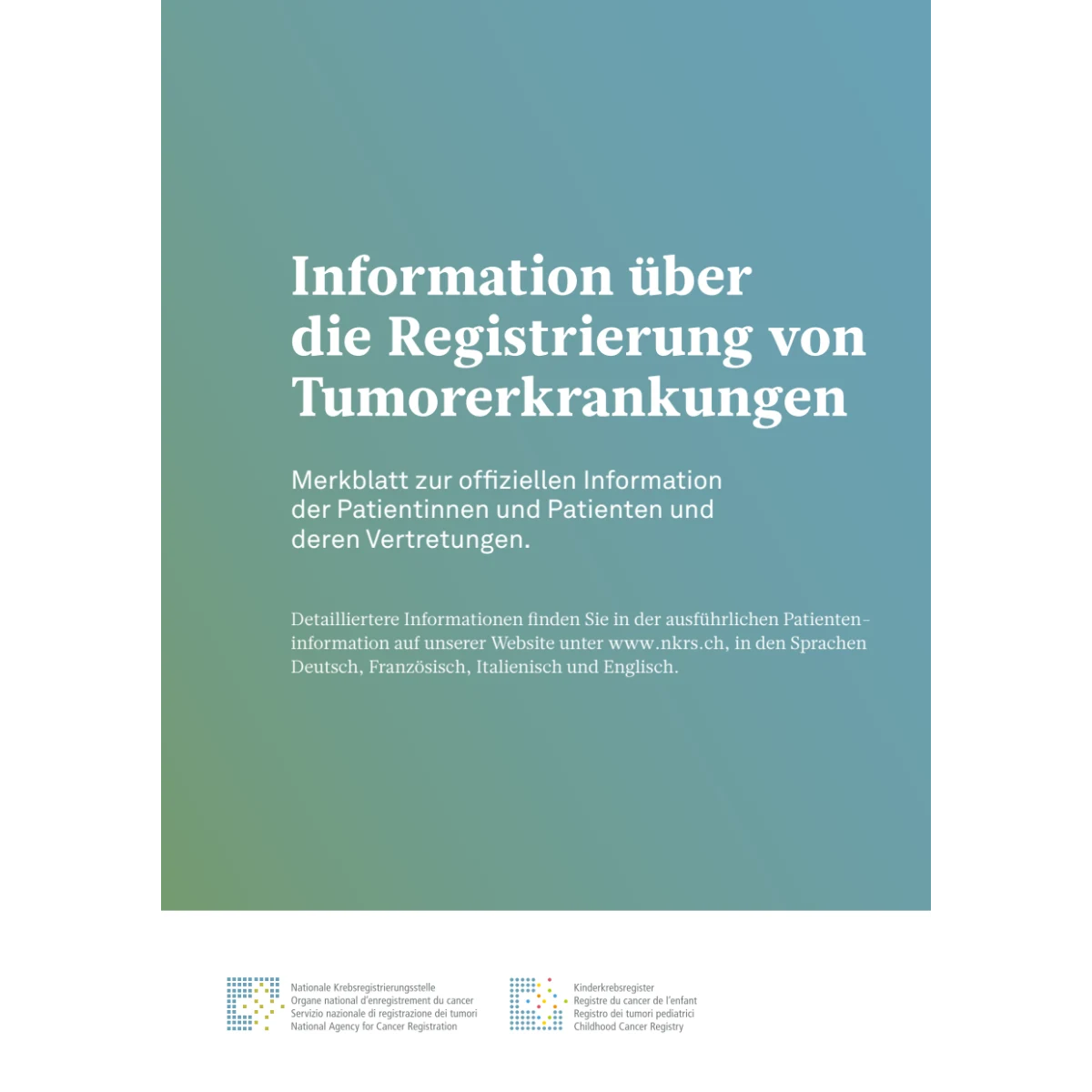 Registrierung Tumorerkrankungen