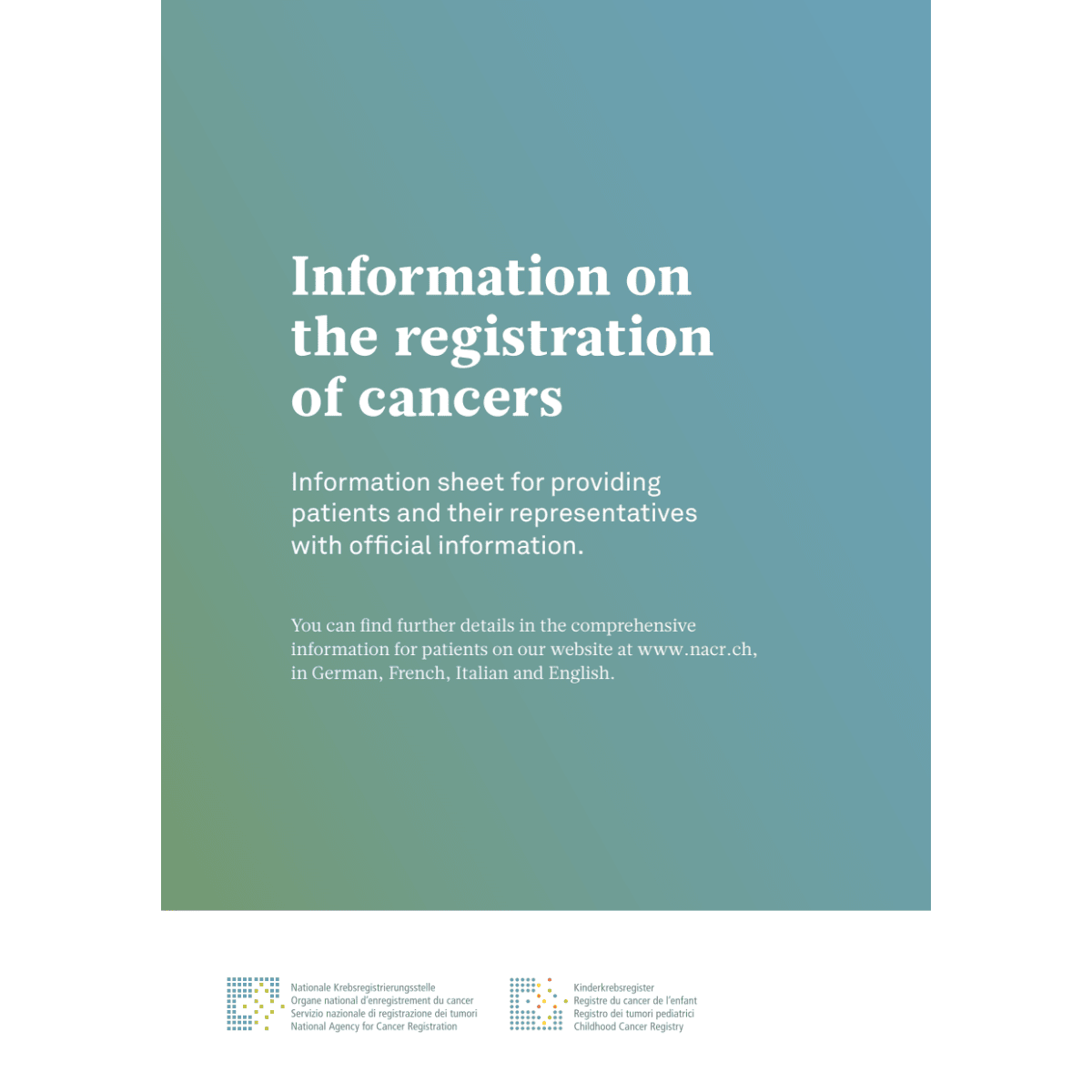 Information on registration of cancer