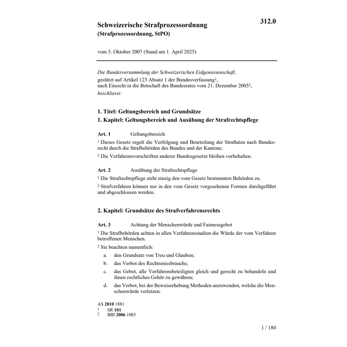 Strafprozessordnung, StPO