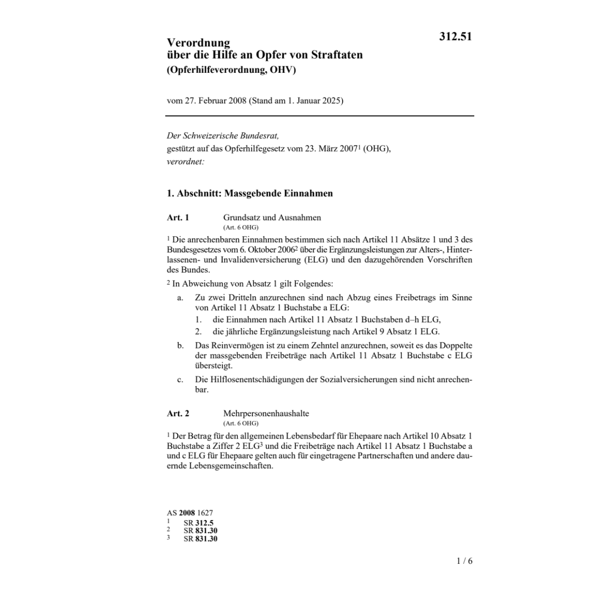 V Hilfe an Opfer von Straftaten, OHV