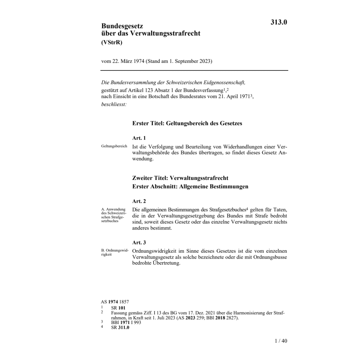 BG Verwaltungsstrafrecht, VStrR