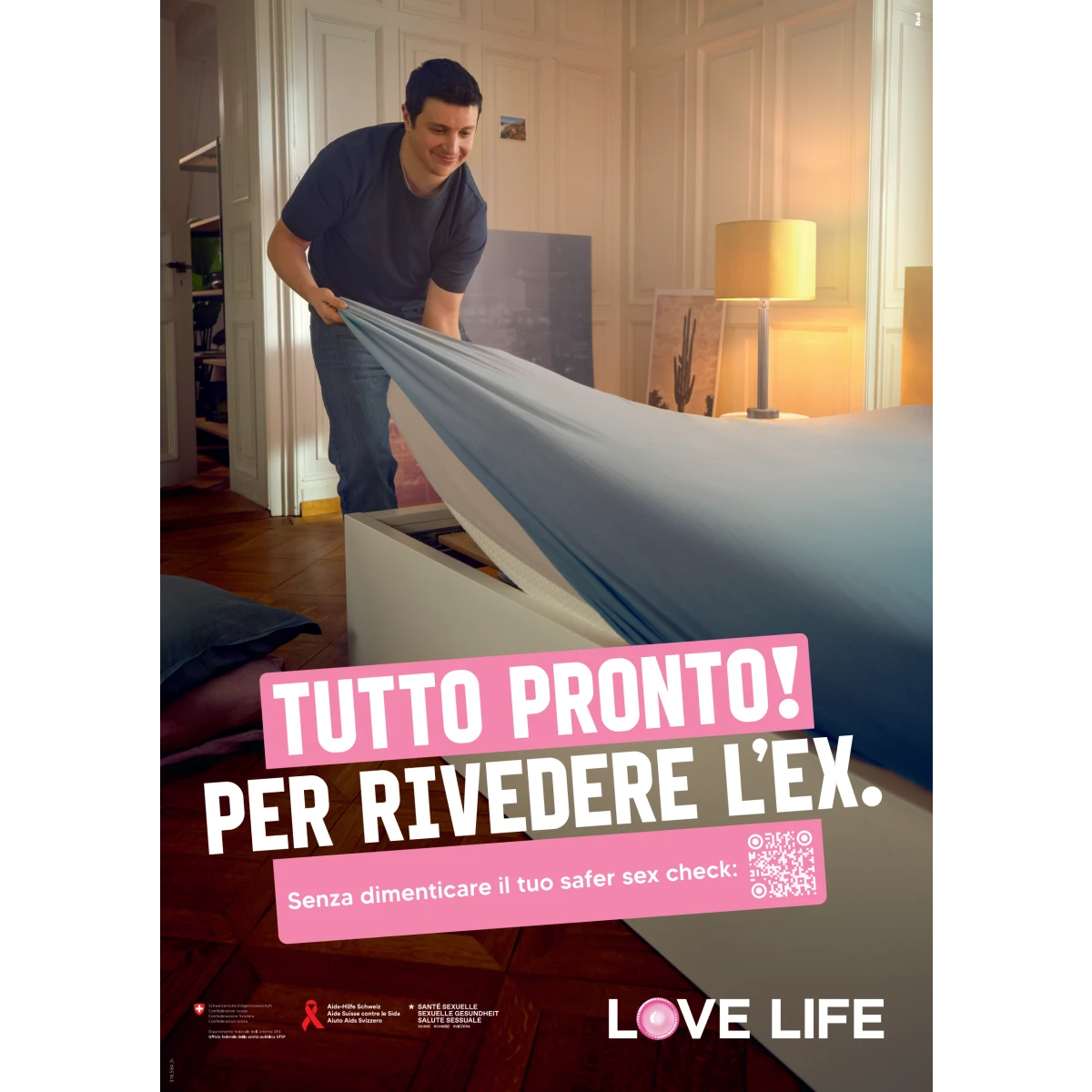 Manifesto A3 Love Life - Letto