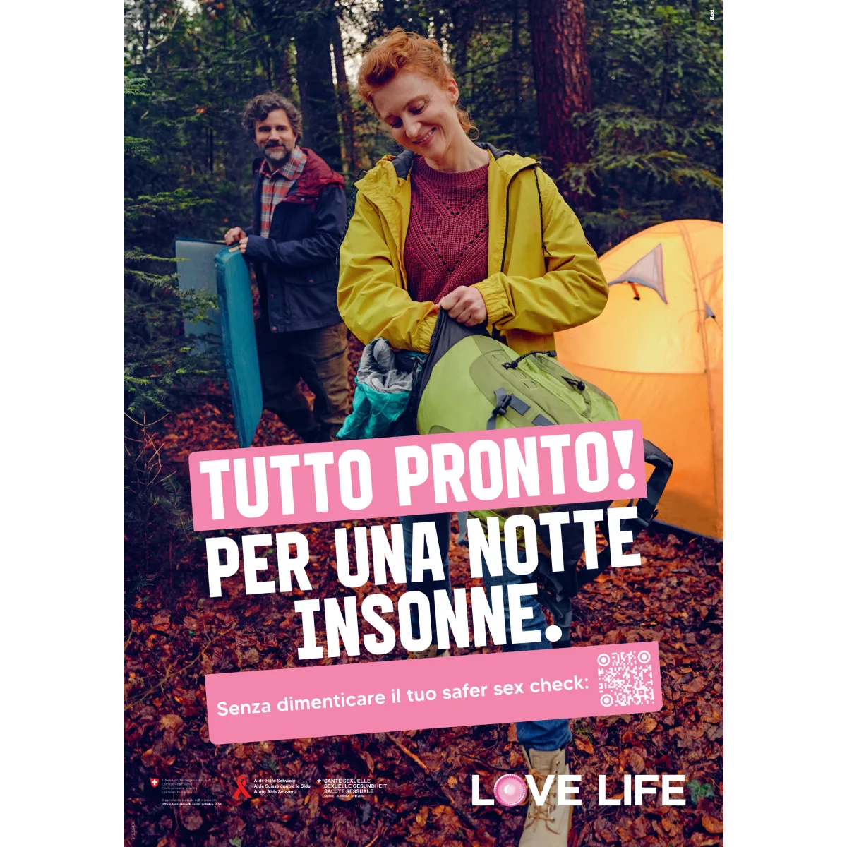 Manifesto A3 Love Life - Campeggio